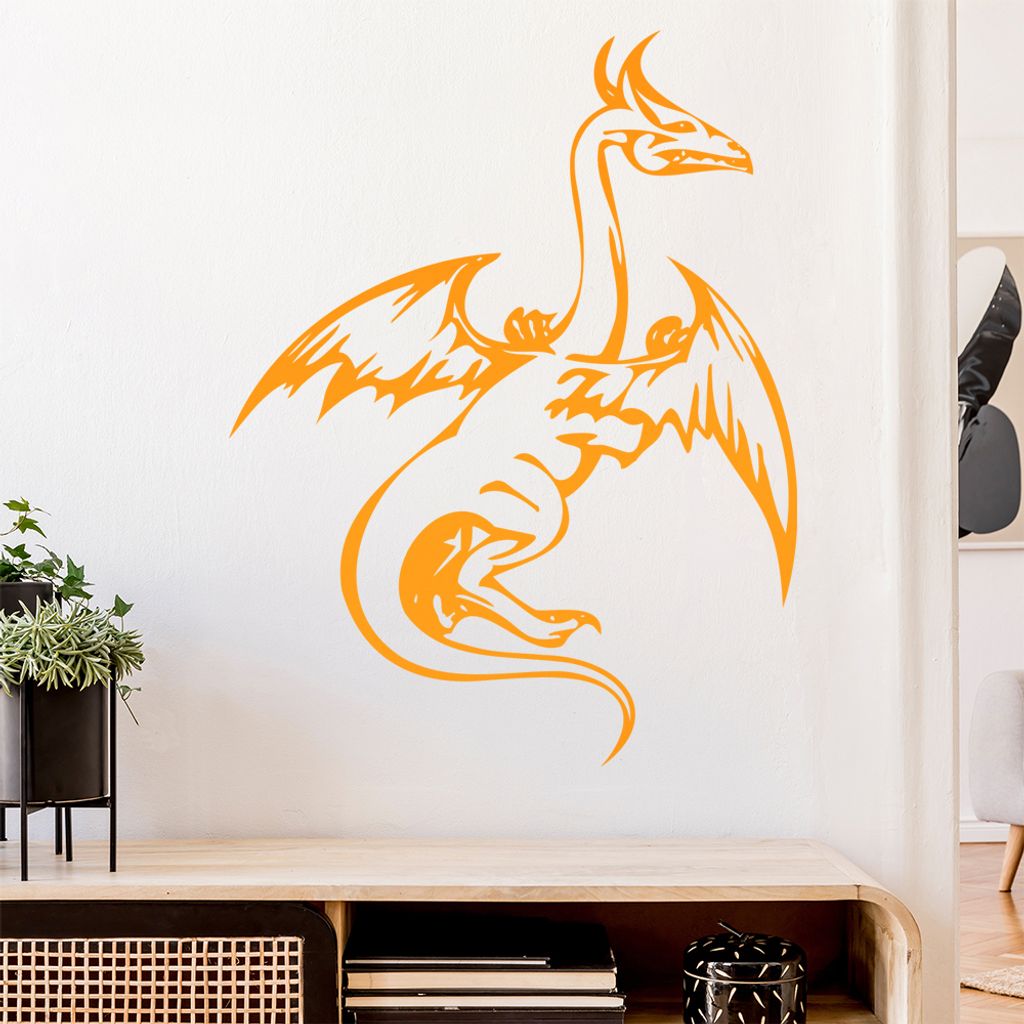 Flugdrache Wandtattoo in 6 Größen - Wandaufkleber Wall Sticker - Dekoration, Küche, Wohnzimmer, Schlafzimmer, Badezimmer