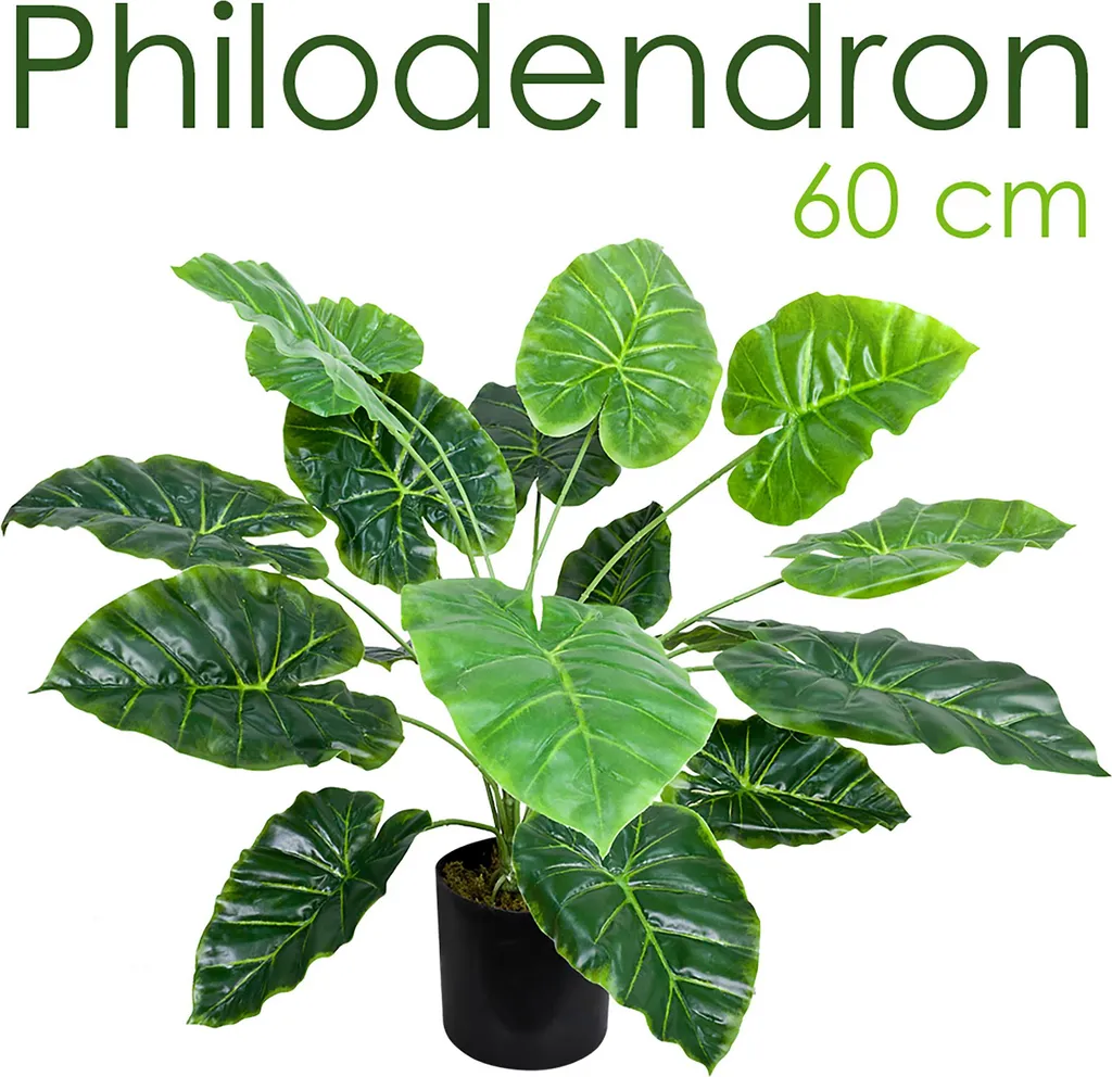 Plante Arum Taro Artificiel 60cm Sans Entretien pour Intérieur Sombre
