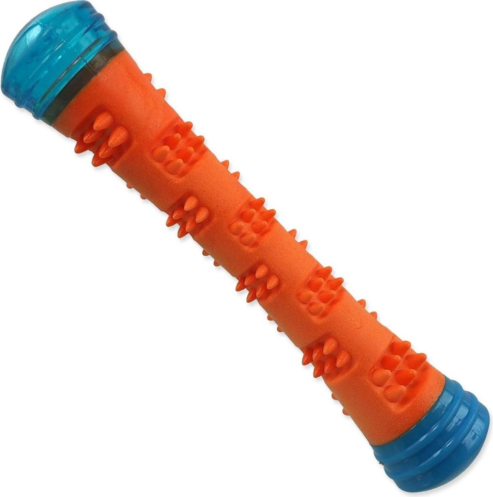 Spielzeug DOG FANTASY Zauberstab leuchtend, pfeifend orange-blau 4,6x4,6x23cm 1 Stück