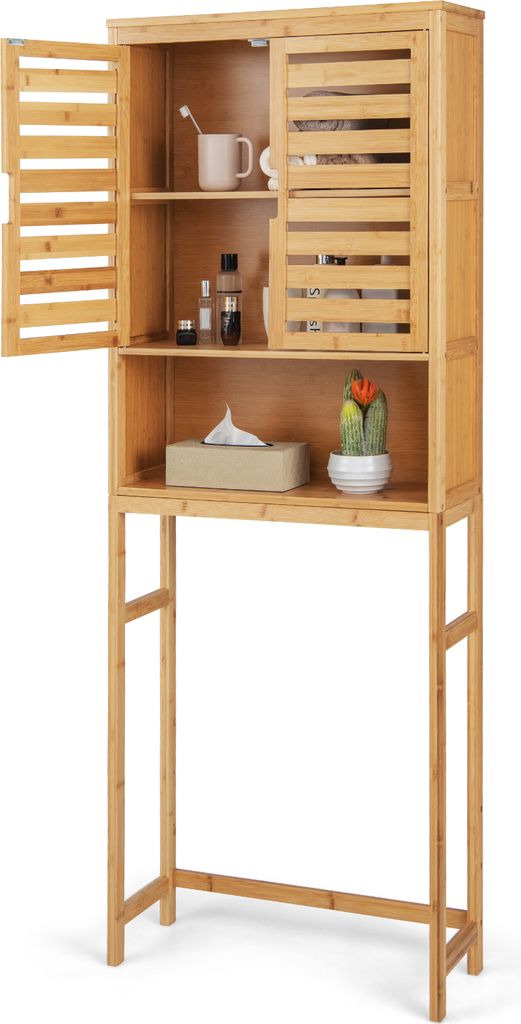 COSTWAY Über-Toilette-Speicherschrank, hoher Produktbild 1