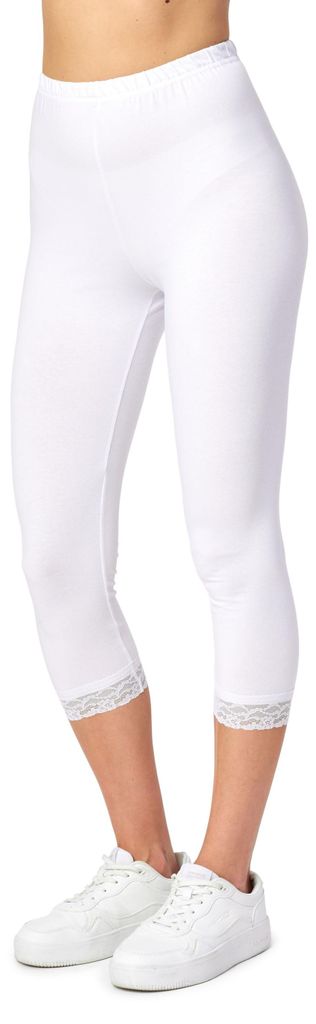 Merry Style Damen 3/4 Capri Leggings aus Baumwolle mit Produktbild 