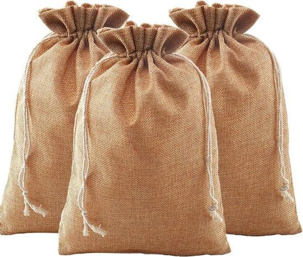 Emballage cadeau réutilisable en jute pour éviter le papier jetable