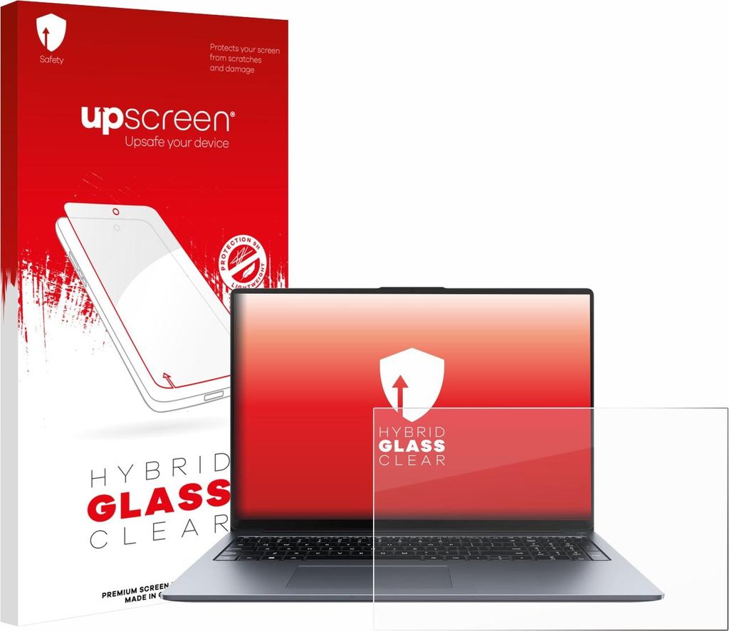 upscreen Schutzglas für Huawei MateBook D 16 2024 Schutzfolie Panzer Folie Glas Display Schutz klar
