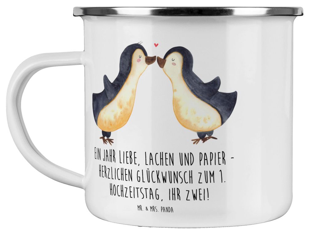 Mr. & Mrs. Panda Teetasse 1. Hochzeitstag Papierhochzeit - Transparent - Geschenk, Kaffeepott, Ein Jahr Lachen, Geschenke, Liebesfeier, feiern, Haf...