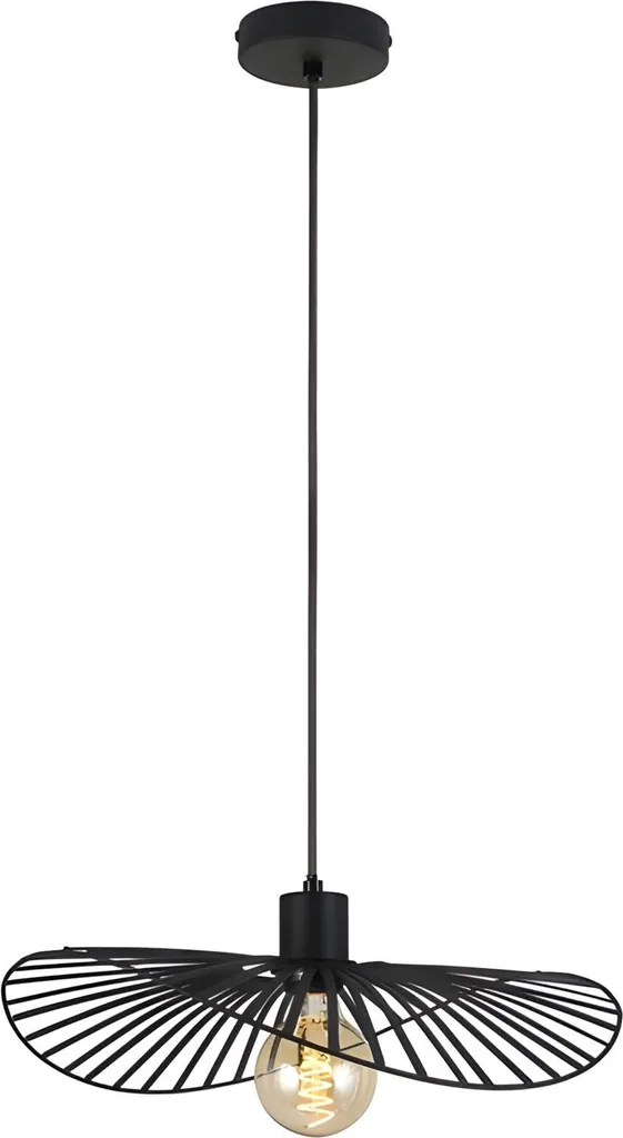 Lampe Toolight APP1840-1CP Black - Luminaire de Plafond Noir au Design Loft