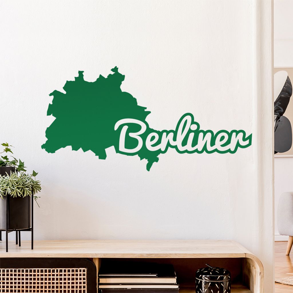 Berliner Herkunft Wandtattoo Wandaufkleber Wall Sticker - Dekoration, Küche, Wohnzimmer, Schlafzimmer, Badezimmer