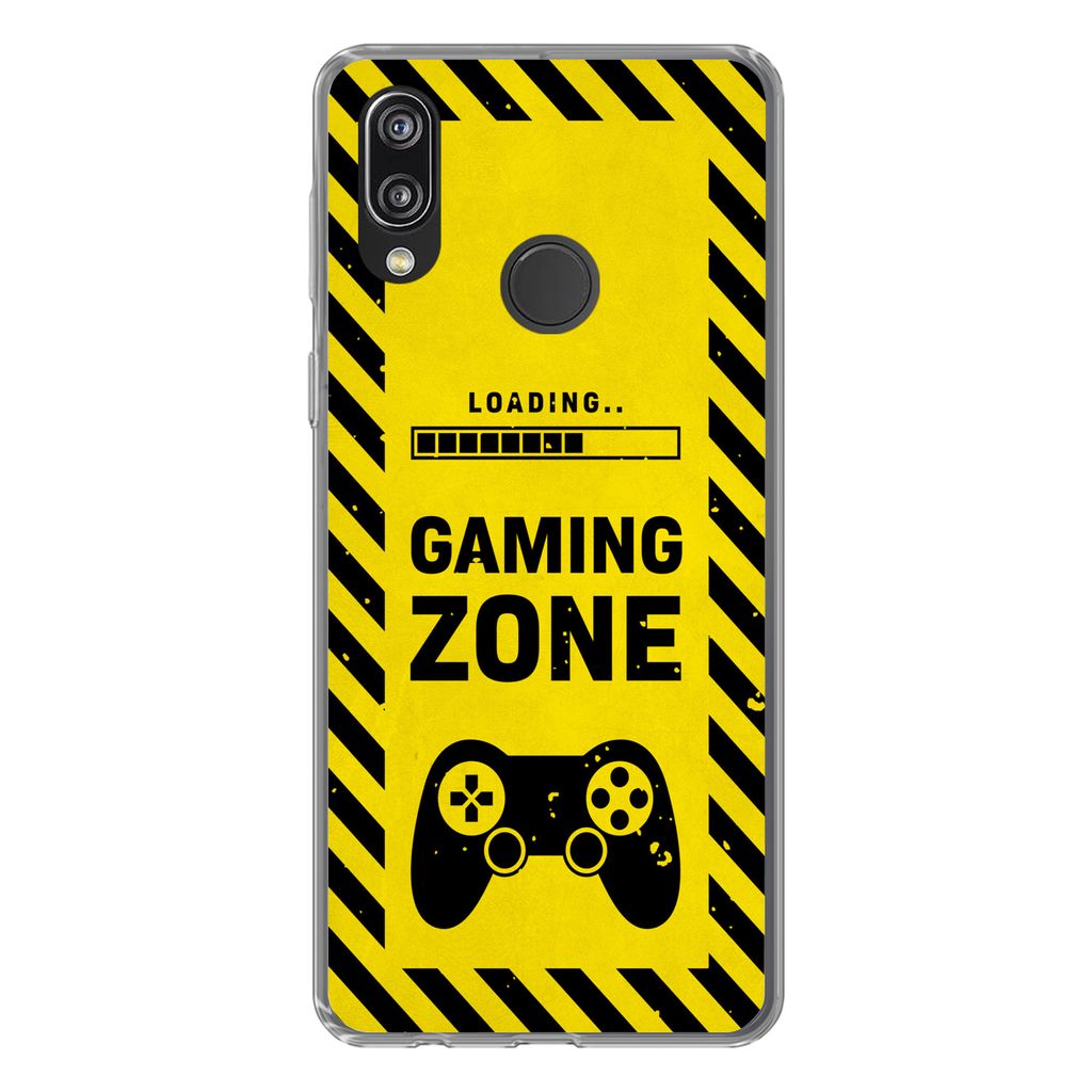 MuchoWow Handyhülle Schutzhülle Hülle für Huawei P20 Lite (2020) Spiele - Zitate - Controller - Spielzone - Spiel Silikon Softcase Handy Hül...