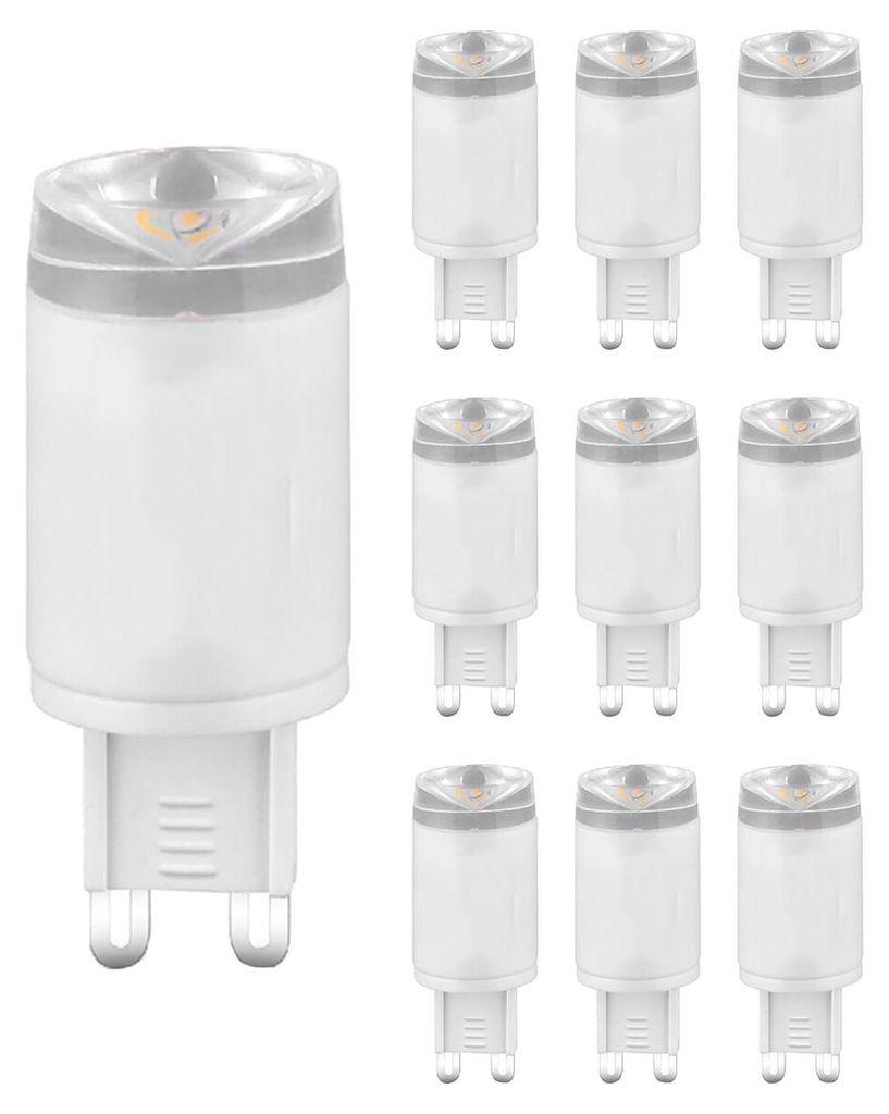 Kobi LED-Lampe G9 3W - 285lm - 3000K - 230V - Für Wand-, Schlafzimmer- oder Deckenleuchten - G9-Sockel - 10 Stück