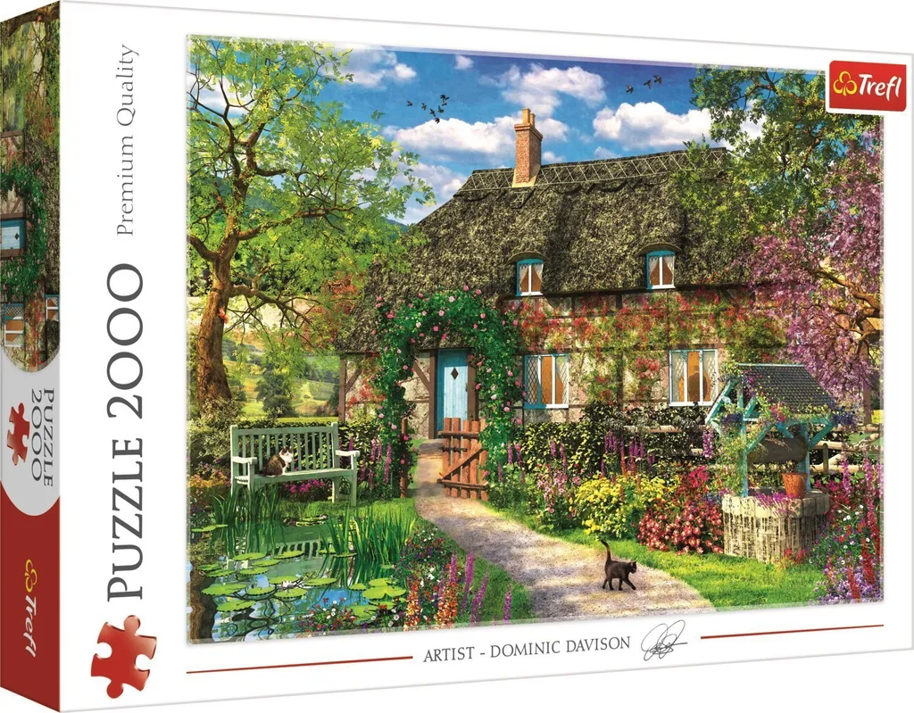 Puzzle paysage 2000 pièces Rural Cottage Trefl pour adultes et experts