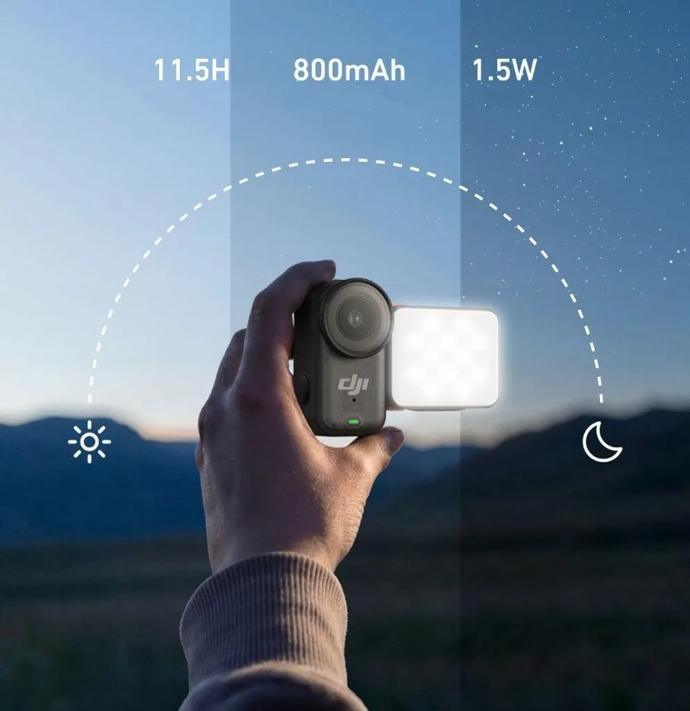 Éclairage Vlogging pour DJI Osmo Action 6 avec USB-C et LED Variables - 7