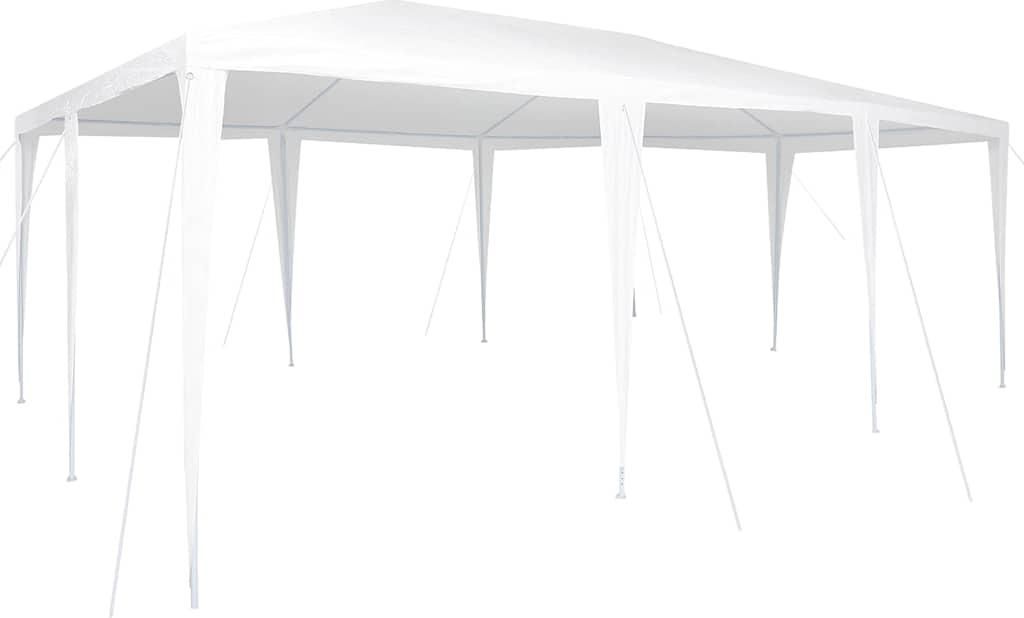 vidaXL Party-Zelt Weiß 600 x 400 x 266 cm Polyethylen und Stahl