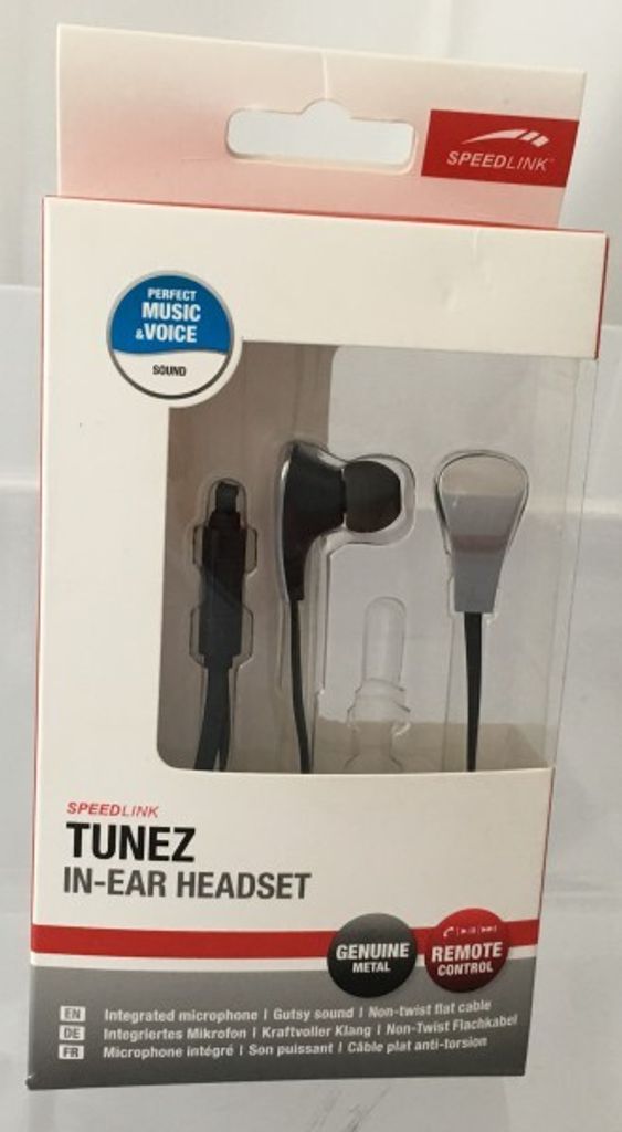 Speedlink Tunez In-Ear-Kopfhörer mit Kabelfernbedienung und integriertem Mikrofon