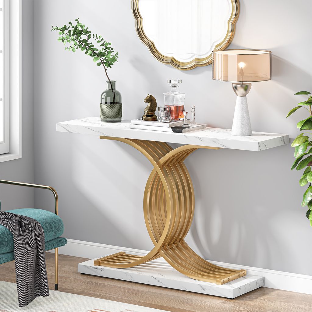 Tribesigns úzky konzolový stolík, stolík s geometrickými Obrázok produktu 7