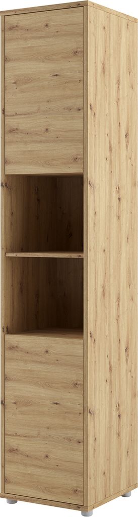 MEBLINI Schrank für Schrankbett Bed Concept - Hochschrank mit Ablagen und Fächern - Nachttisch - BC-08 - Artisan Eiche