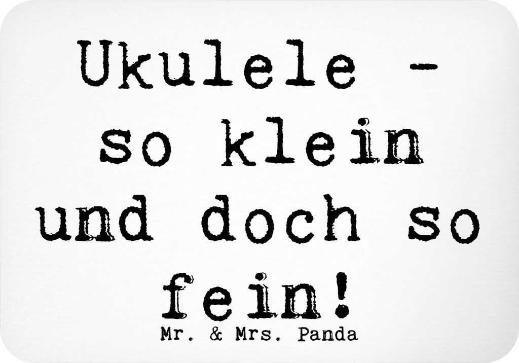 Mr. & Mrs. Panda magnet Spruch Zauberhafte Ukulele - Weiß - Geschenk, Musik, Lernen, Kühlschrankmagnet, Saiten, Lieder, Instrument, büromagnet, ...