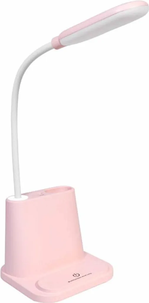 Lampe de bureau multifonctionnelle Rose tactile avec port de charge USB