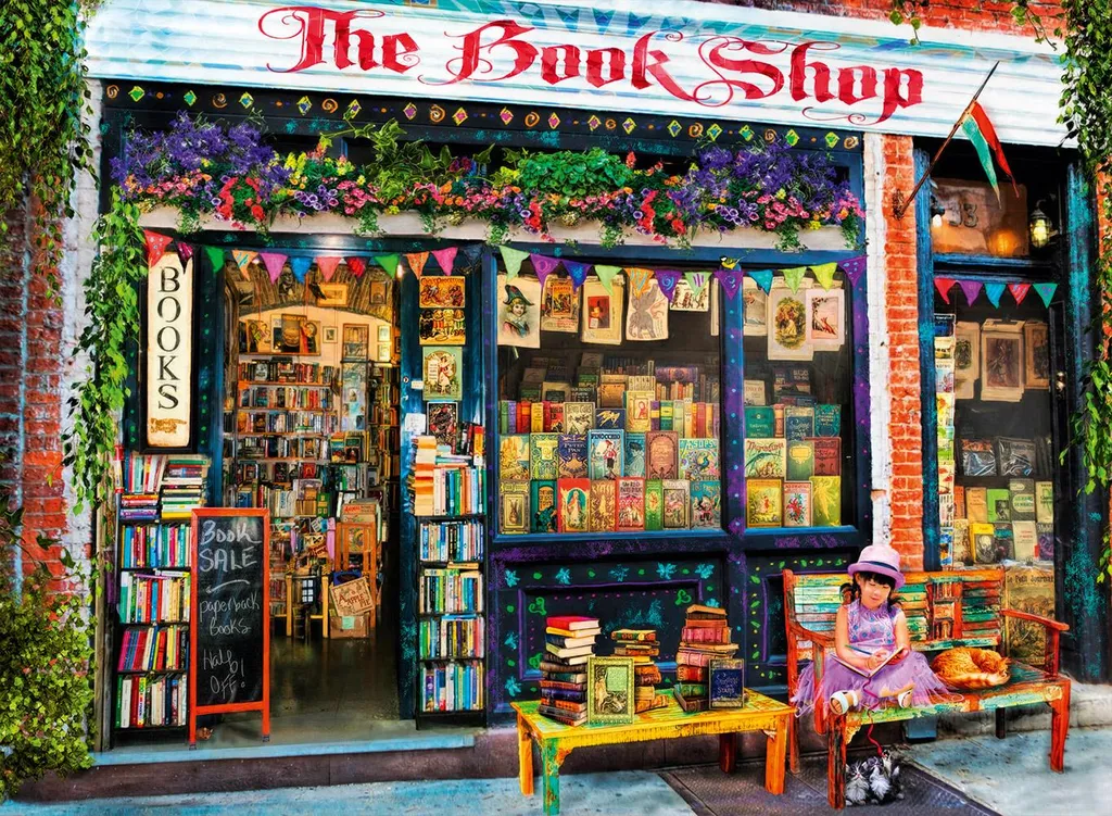 Puzzle Bluebird coloré 4000 pièces - Qualité Premium The Bookshop Kids