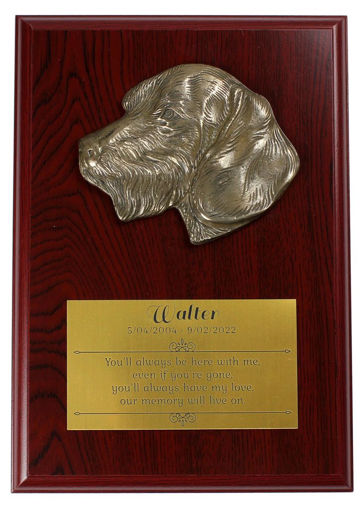 Dachshund Rauhhaar, Dackel, Teckel - Flachrelief eines Hundes, kleiner Dekor, realistische Plakette mit Hund von der Marke Art-Dog