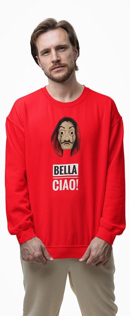 D&B Design Uni Pullover SWMO00004 Money Heist Rot-Größe XL