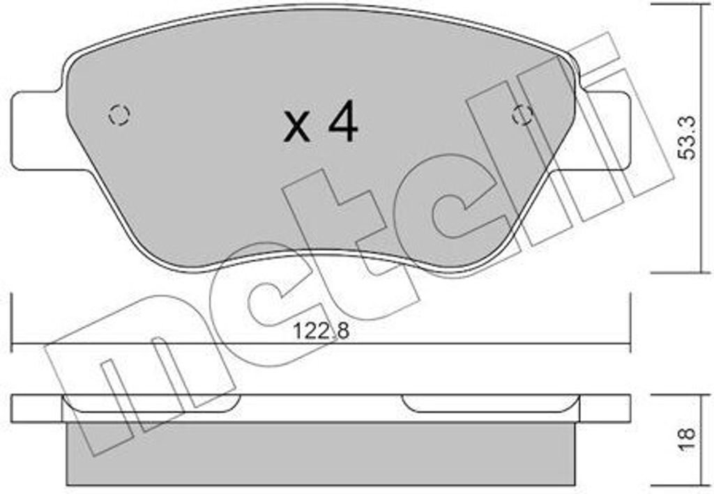 METELLI Bremsbeläge Satz Vorne Bremsklötze für FIAT Panda Schrägheck (312, 319) 22-0321-1