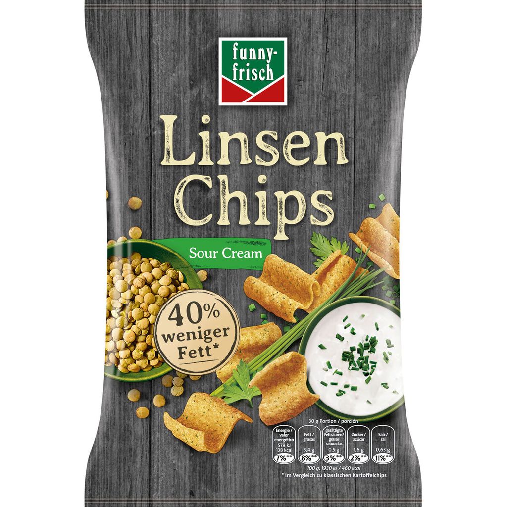 funny frisch Chips de lentilles Sour Cream Style sans Image du produit 