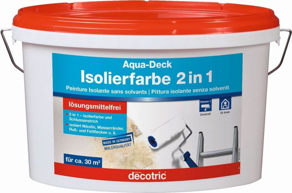 Decotric Aqua-Deck Isolierweiß 5 L weiß Produktbild 