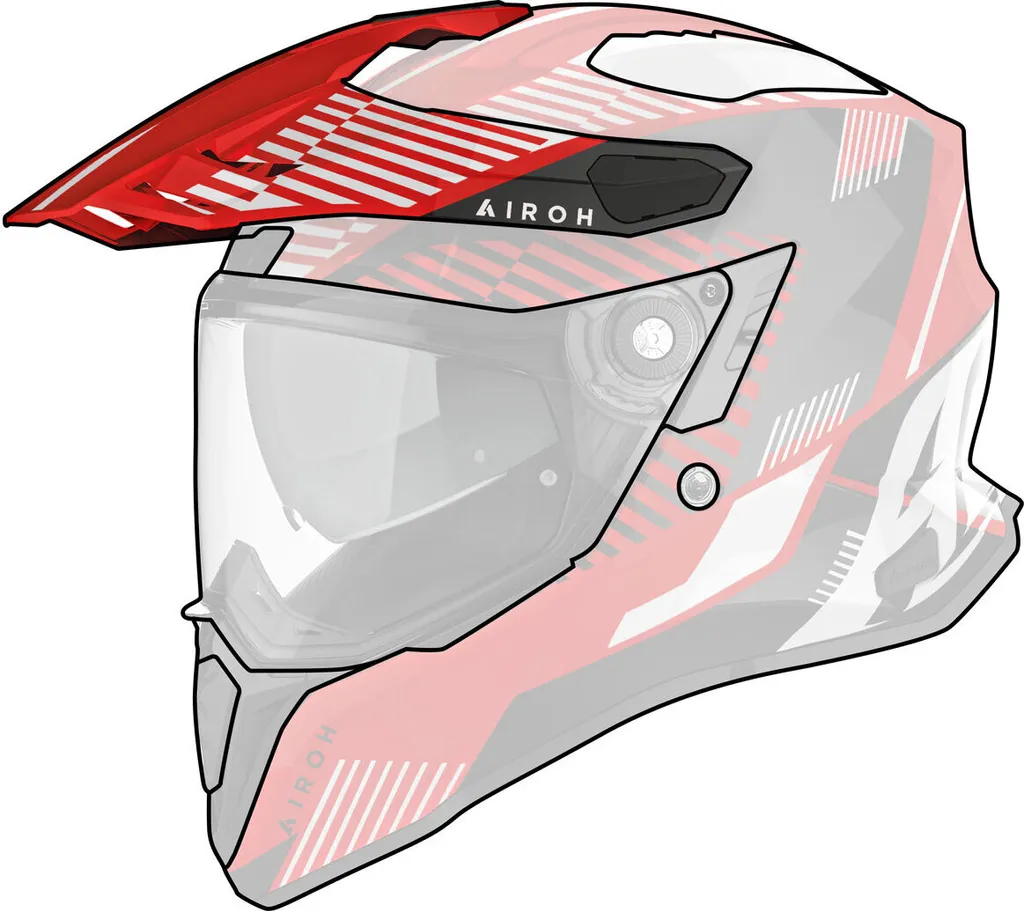 Écran de Rechange Rouge Brillant pour Casque Moto Airoh Commander