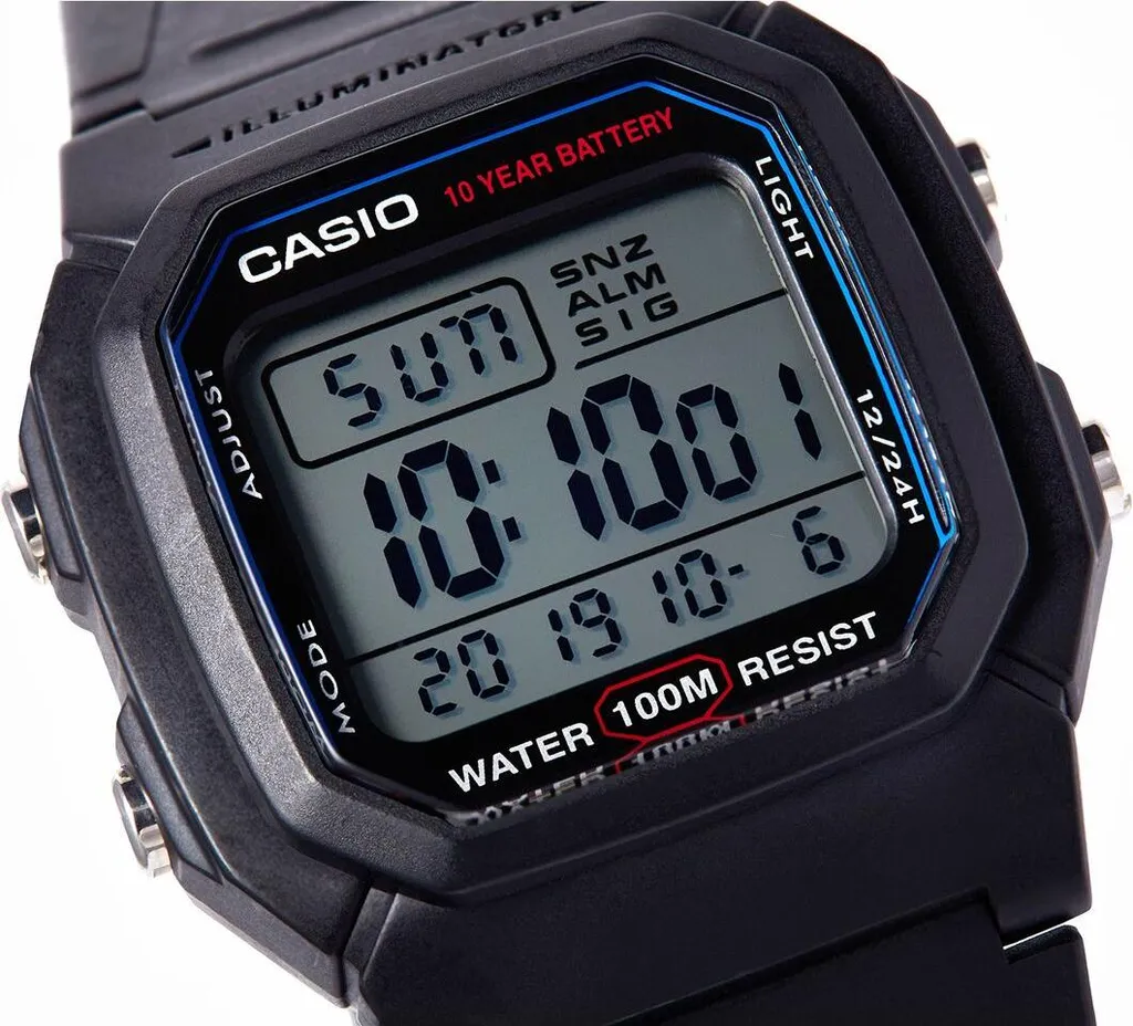 Montre Digitale Homme Casio W-800H Étanche 100m avec Chronomètre