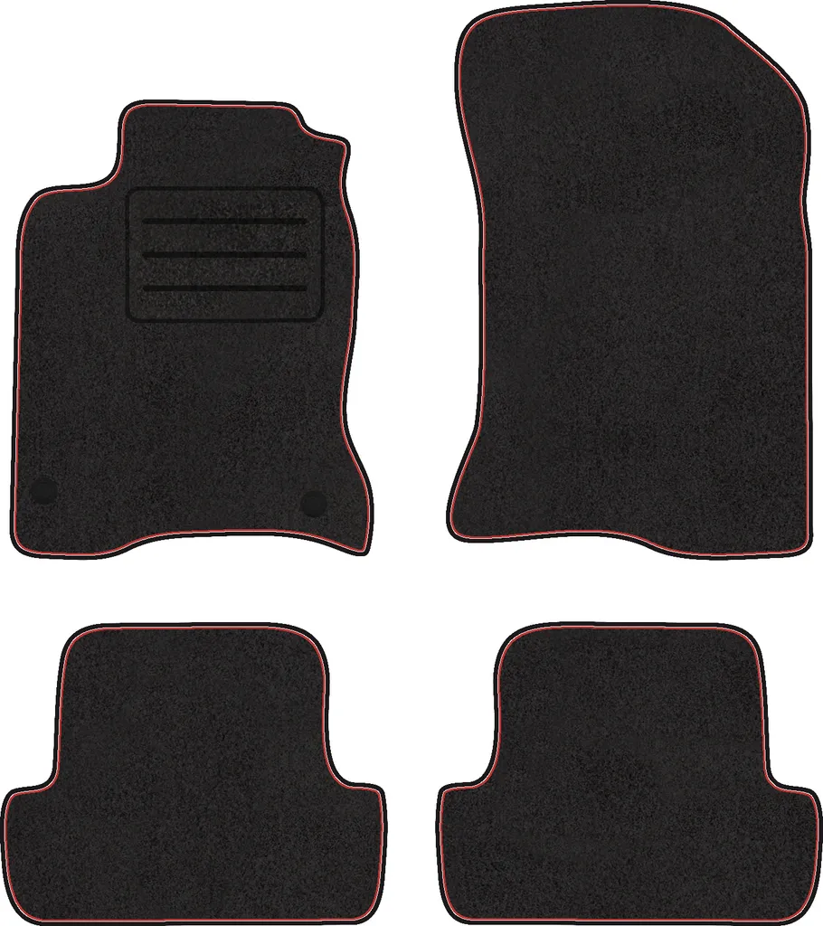 Set Tappeti Auto Velluto Rosso Compatibili Renault Laguna Coupe 93-15 - 2