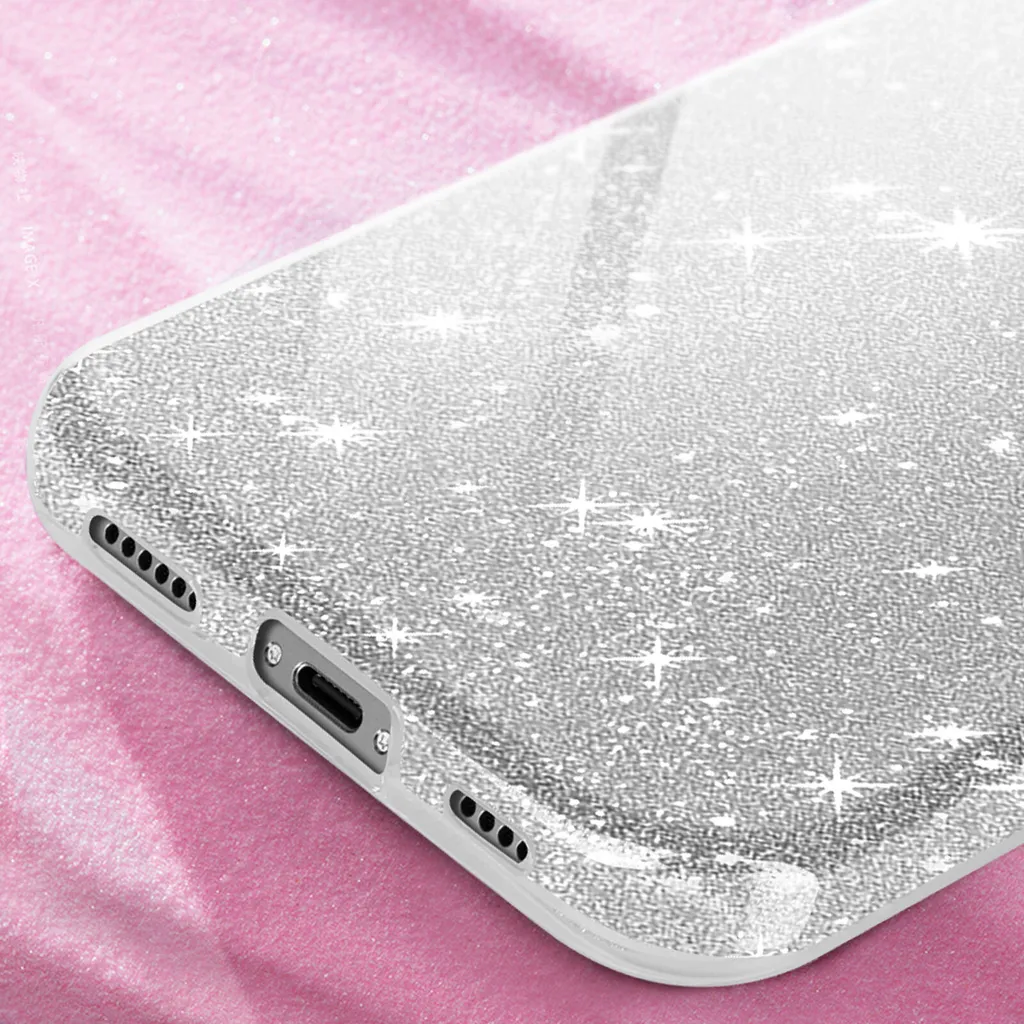 Cover iPhone 16 Pro Max Argento Glitter Avizar - Wow Effect Garantito - 4