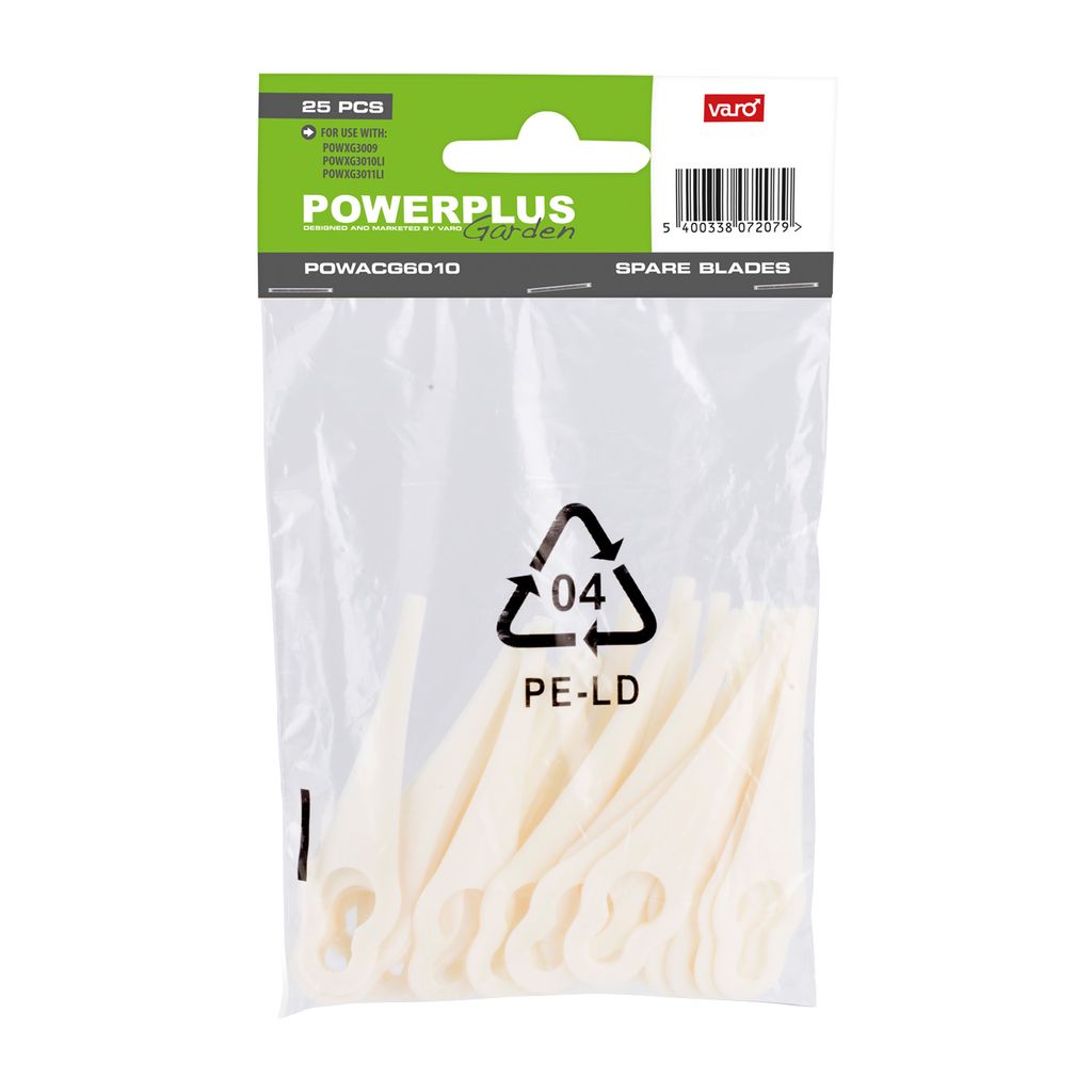 25 Ersatzmesser für POWXG3009 POWXG3010LI POWXG3011LI Ersatzteile Kunststoff