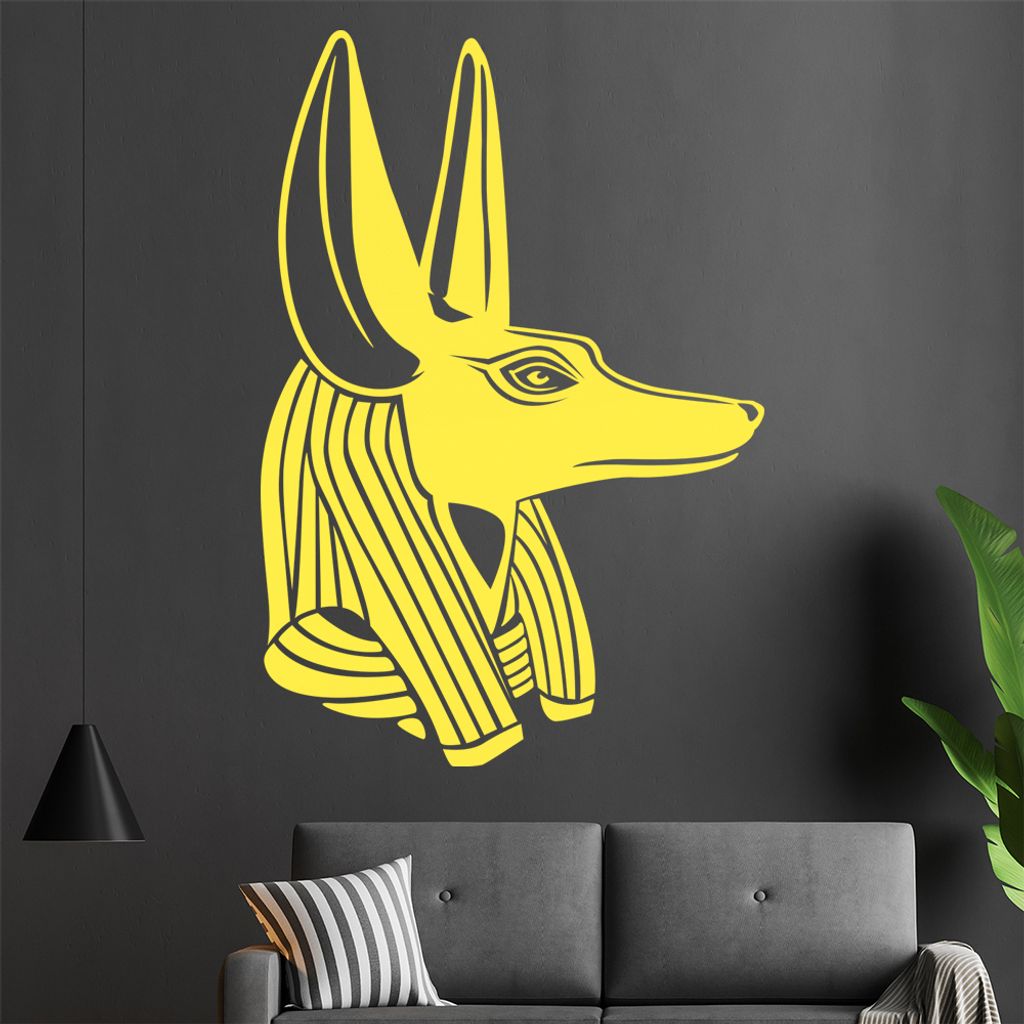 Anubis Wandtattoo in 6 Größen - Wandaufkleber Wall Sticker - Dekoration, Küche, Wohnzimmer, Schlafzimmer, Badezimmer