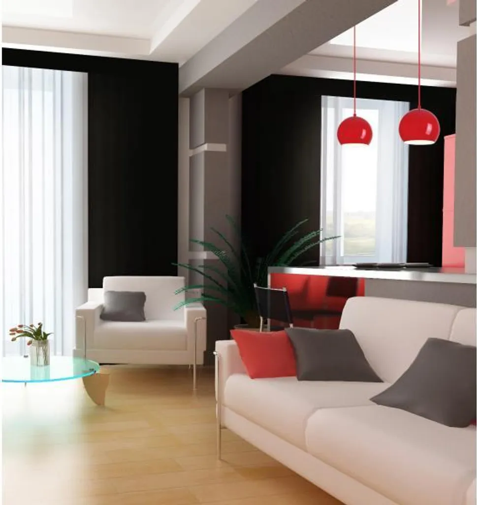 Lustre suspension rouge brillant plafonnier design pour cuisine et bar
