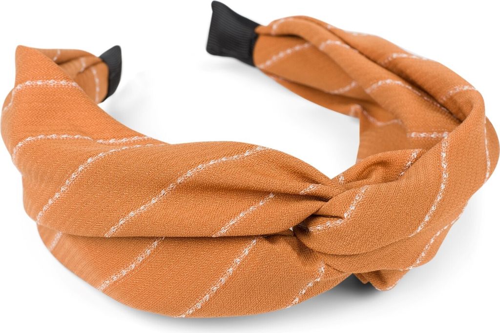 styleBREAKER Damen Haarreif mit edlem Nadelstreifen Muster und Twist Knoten, Retro Look, Haarband, Haarschmuck 04027029