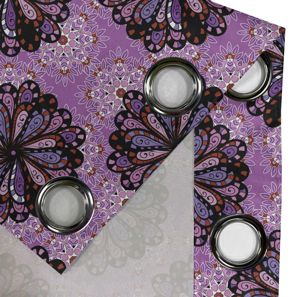 Paire de rideaux décoratifs Mandala pour salon et chambre 280x175cm