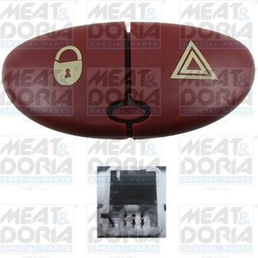 Interrupteur warning MEAT & DORIA 23666 pour Peugeot 206, OE 6554L0