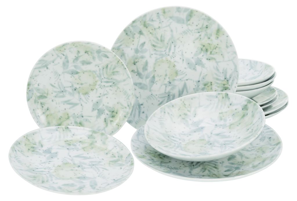 CreaTable, 25871, Home Tropical, Tellerset 12-tlg, Porzellan