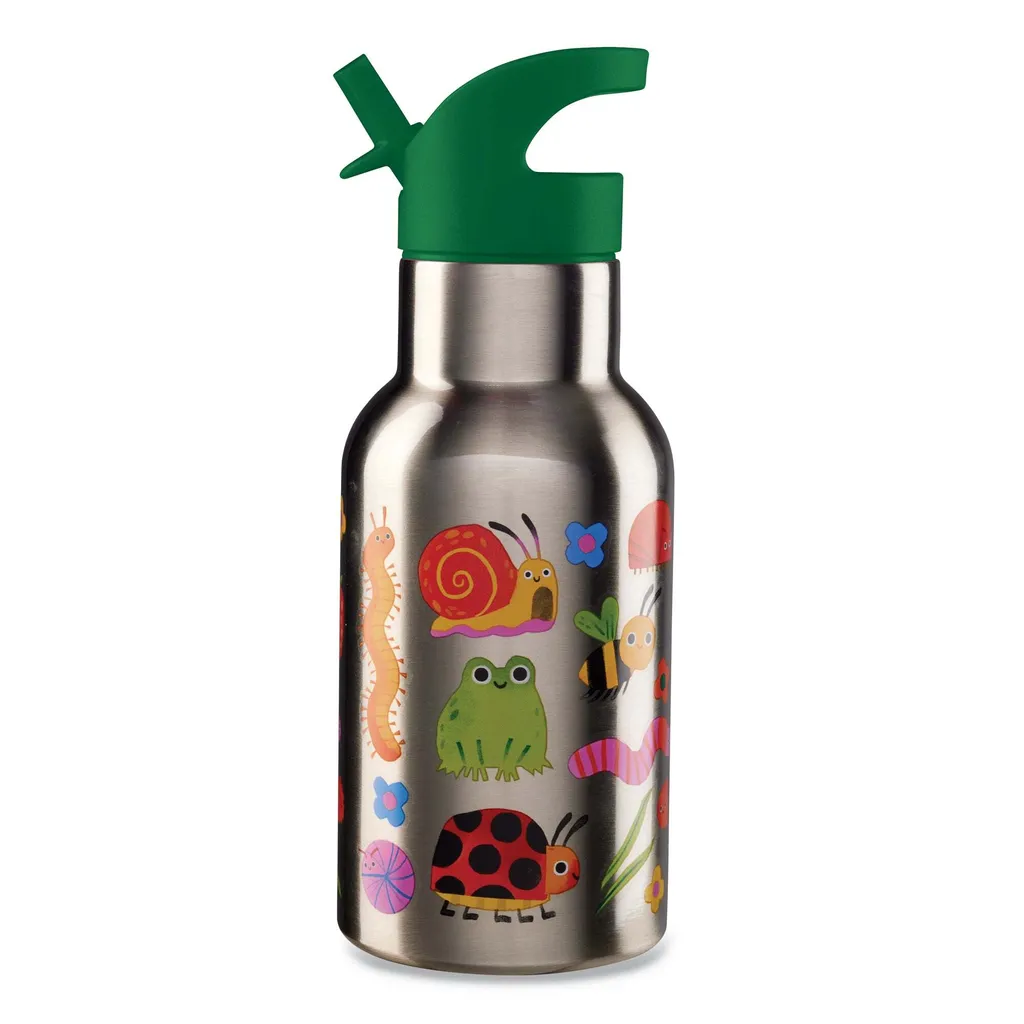 Gourde enfant en inox Amis du jardin par Crocodile Creek sans BPA 400ml