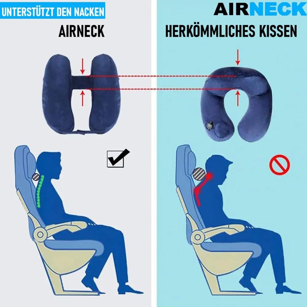 AIRNECK poduszka na szyję poduszka na szyję poduszka Zdjęcie produktu 3