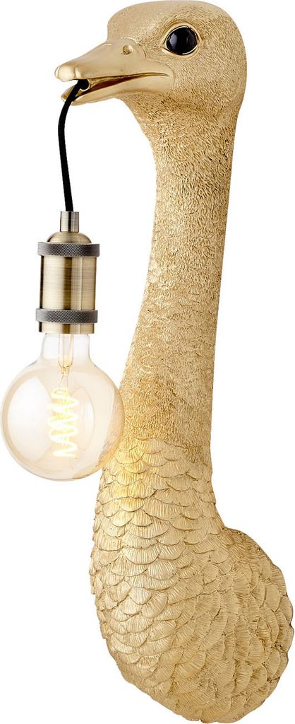 Light & Living - wandleuchte - Ostrich - gold - kunststoff - tierlampe - E27 - 3123184