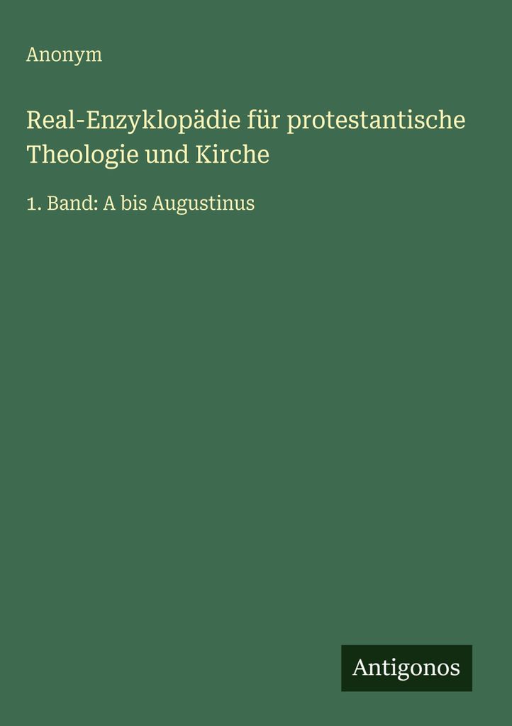Real-Enzyklopädie für protestantische Theologie und Kirche