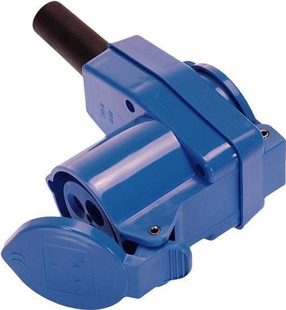 as-Schwabe 60474 CEE-coupleur coudé 230V/16A, bleu, 3 pôles Image du produit 