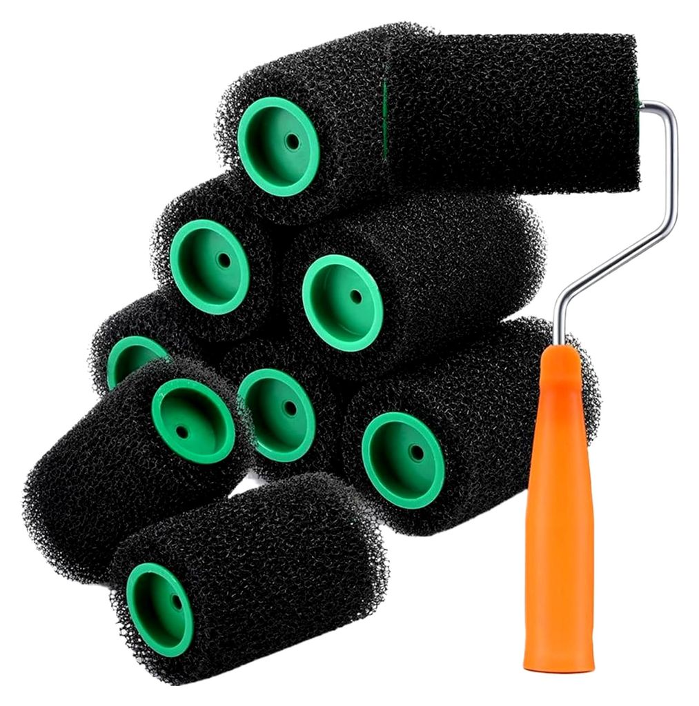 Wall Paint Roller, Painting Tool Kit, 10 Piece Applicator Set, Small Rollers, Replacement Covers, Hand Tools for Interior, Exterior, Home Improveme...