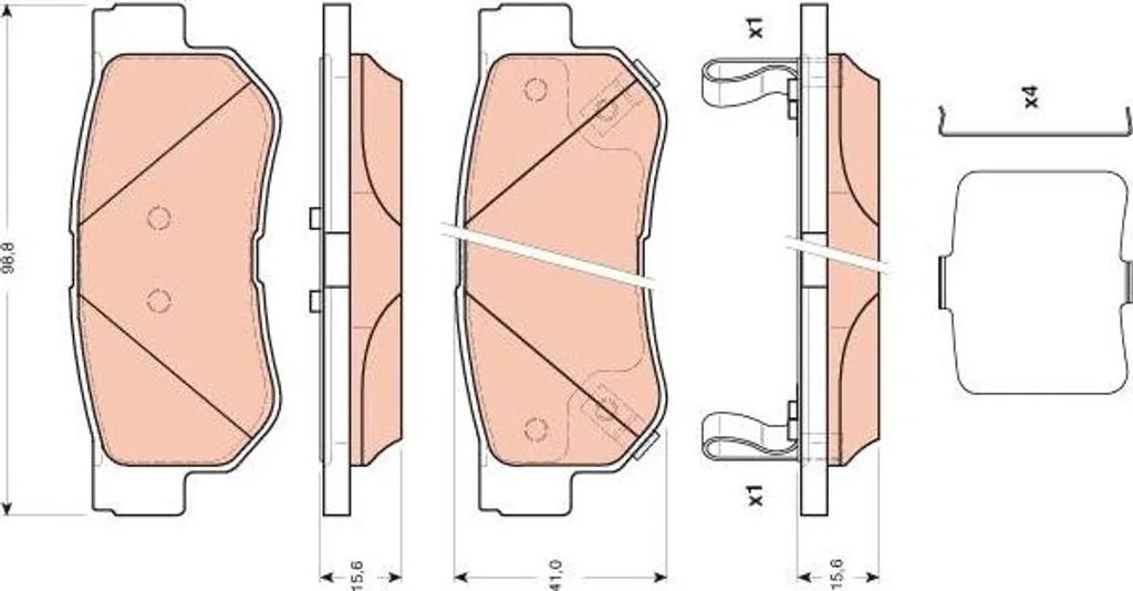 Stop bruits de freinage : Plaquettes TRW GDB3432 pour Hyundai Getz
