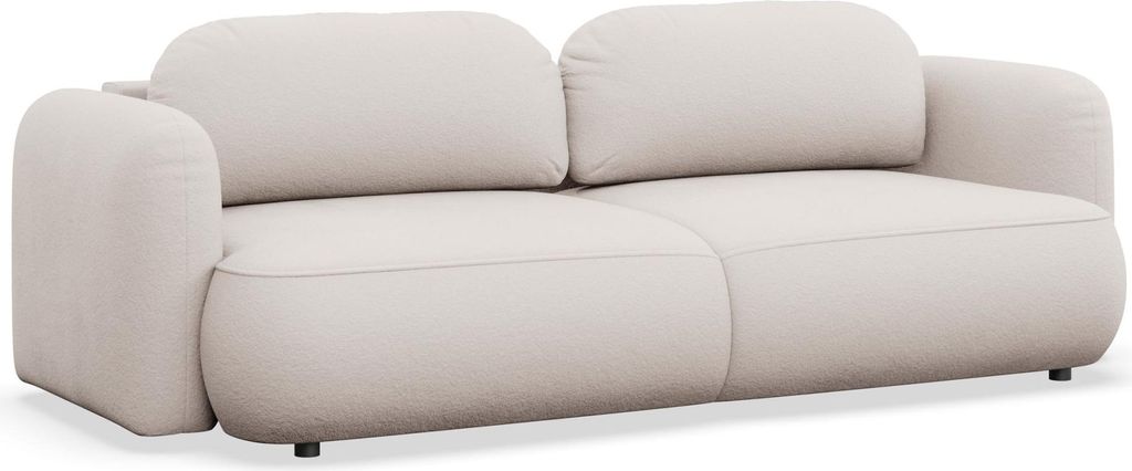 Selsey Tvoya – 3-Sitzer Schlafsofa mit Chenille-Bezug, Hellbeige