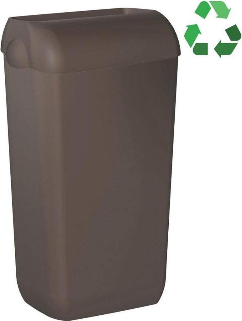 ECOLORED Hänge-Abfalleimer mit Deckel 23L, ABS, Braun