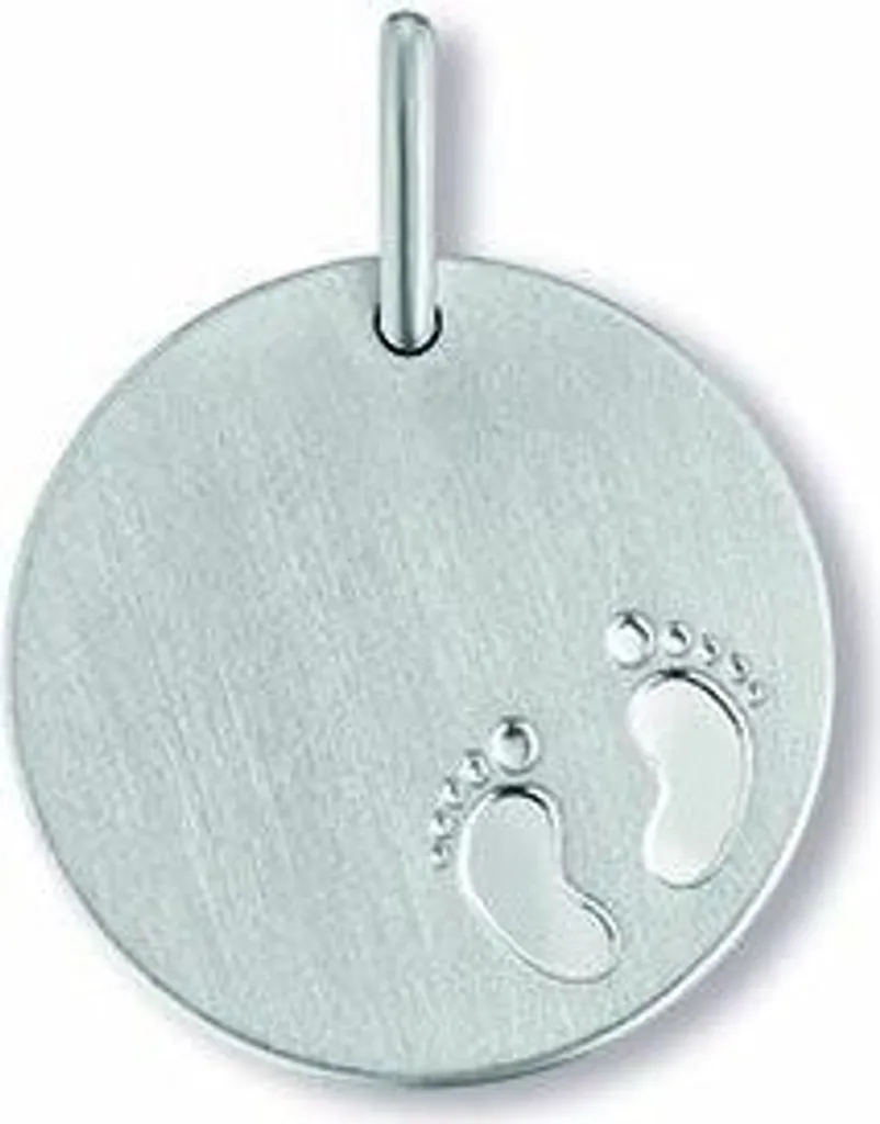 Ciondolo Baby Argento 925 Rodiato con Incisione Personalizzata Omaggio