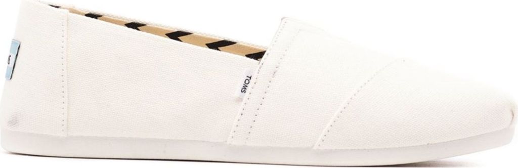 Toms Alpargata Frauen Recycelte Baumwolle Le wand Schlupf Auf Turnschuhe Weiß – 3,5 UK - 36 EU - 5,5 US / Weiß