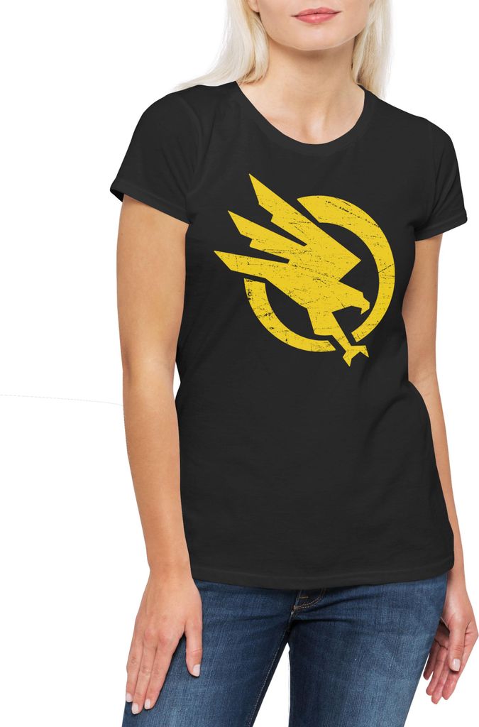 Urban Backwoods Global Defense Initiative II, Damen T-Shirt, Farbe: Schwarz, Größe: M