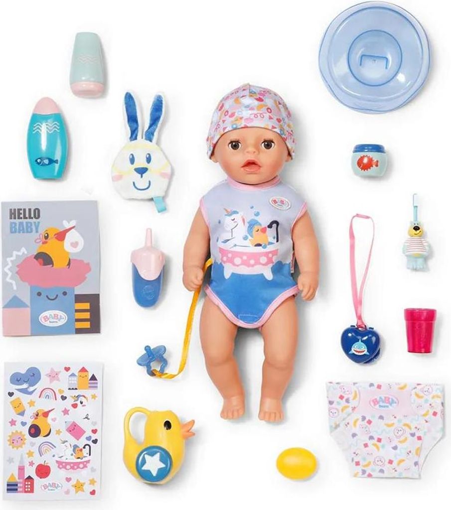 Baby Born Lukas Fun Bath 36 Cm Puppe Mehrfarbig Mehrfarbig One Size